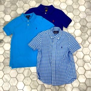 Set of 3 Ralph Lauren Polo Boys S/S Shirt - Size 6